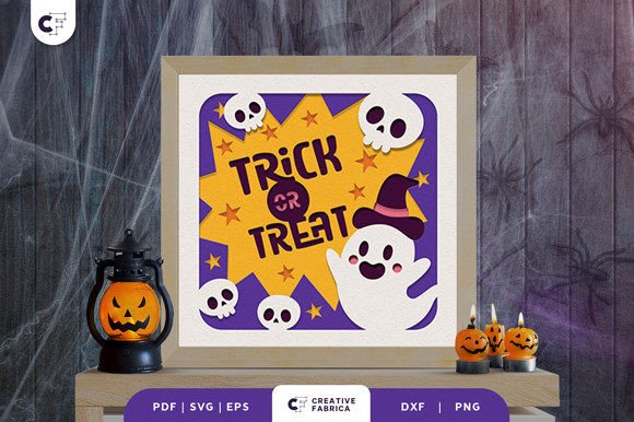 3D Cute Ghost Layered Papercut SVG for Halloween