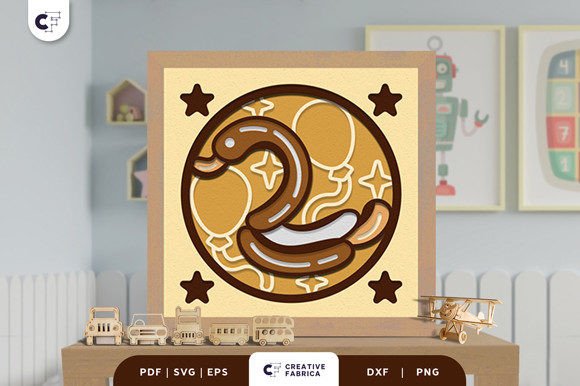 Balloon Swan 3D Paper Cut SVG for Baby Projects