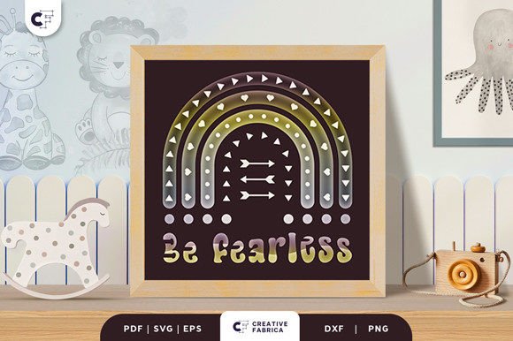 Be Fearless Boho Rainbow 3D Papercut Design Review