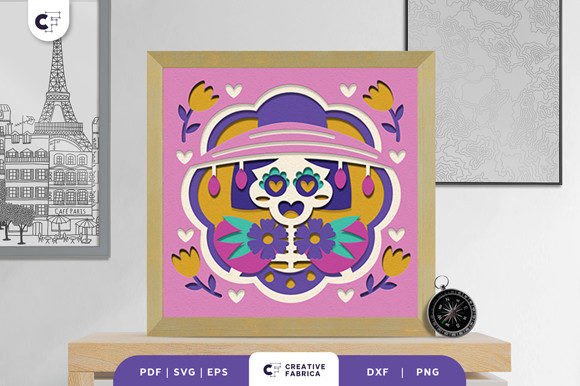 Dias De Los Muertos 3D Layered Paper Cut for Countries