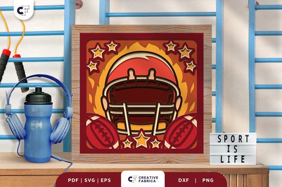 Football League 3D Light Box SVG: A Review for Sellers
