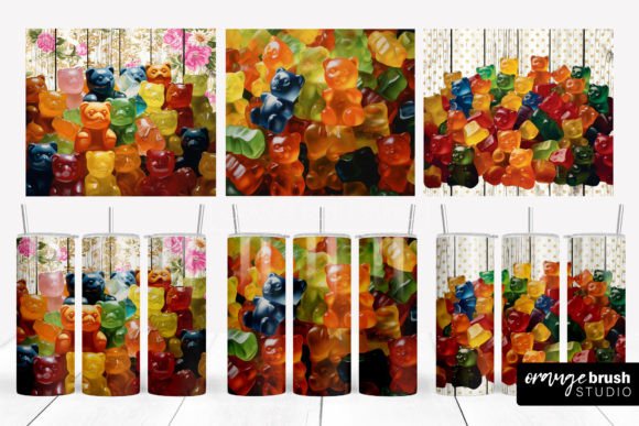 Gummy Bear 3D Tumbler Wrap Designs: Graphics for Crafts & Brand Play