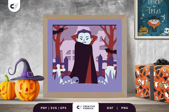 Halloween Cute Vampire 3D SVG