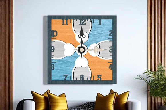 Laser Cut 3d Wall Clock for Wall Decor