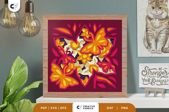 Narcissus Flower 3D Shadow Box SVG for Floral Compositions