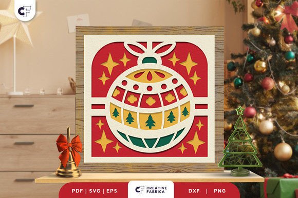 Nordic Christmas Ball 3D SVG for Real Business Branding