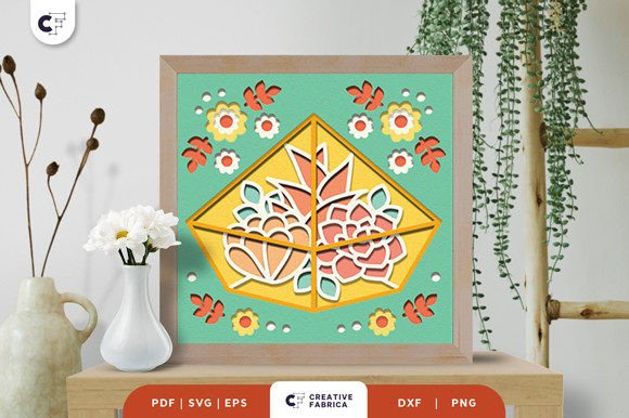 Potted Succulent 3D Shadow Box Paper Cut Review