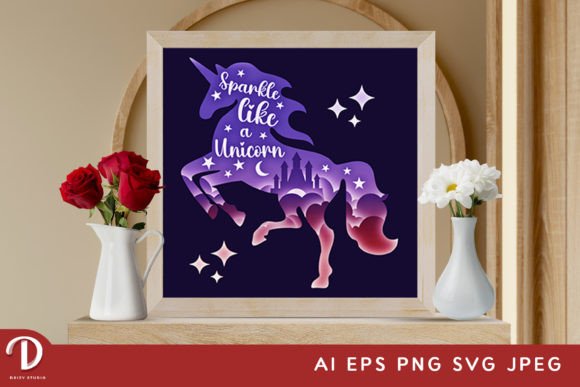 Unicorn Sparkle Quote 3D SVG Shadow Box Review